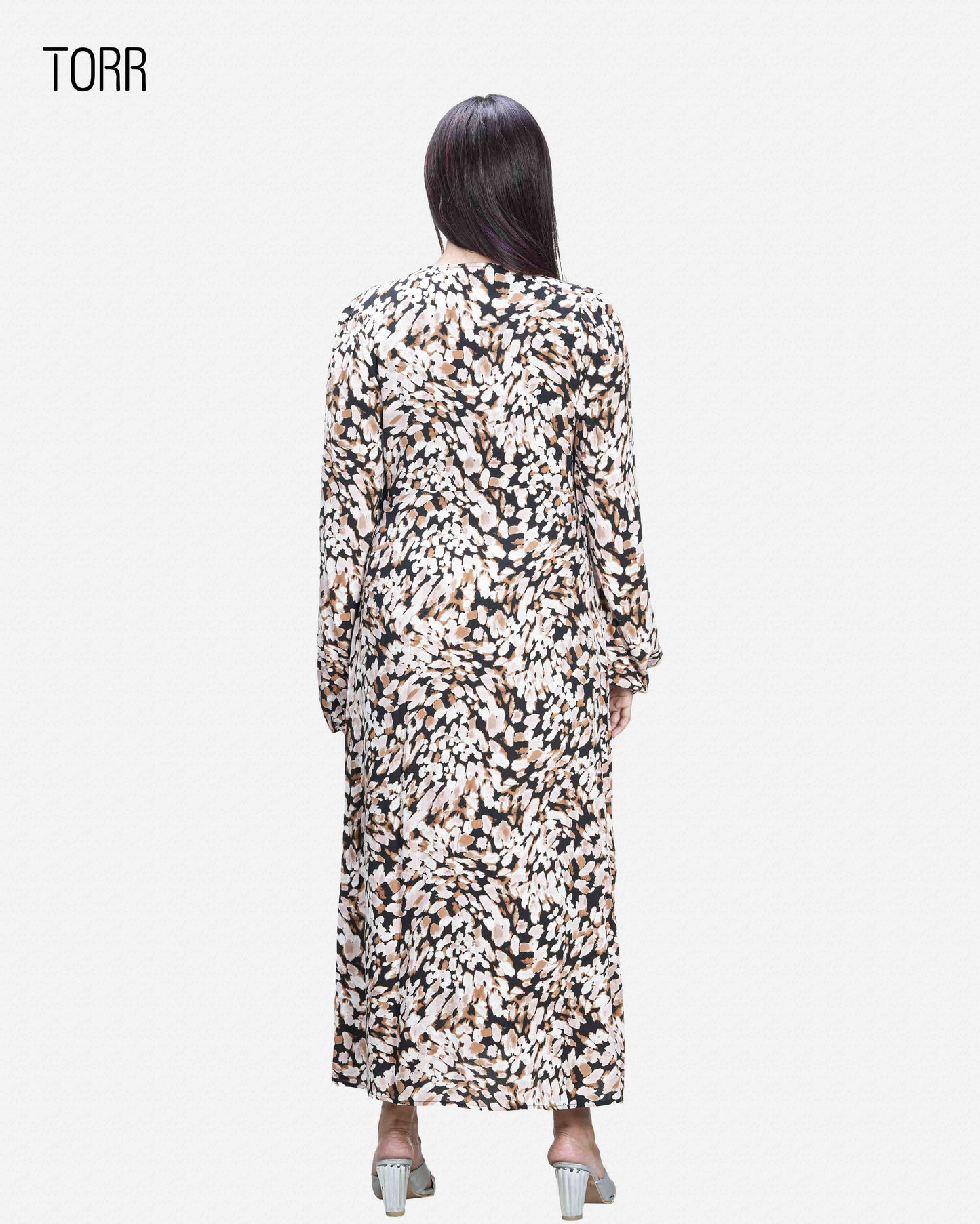 Womens Long Dres | Multi Aop