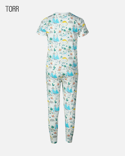 Boys Sleepwear Set| White Aop