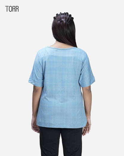 Womens Kimono T-Shirt  | Blue Aop