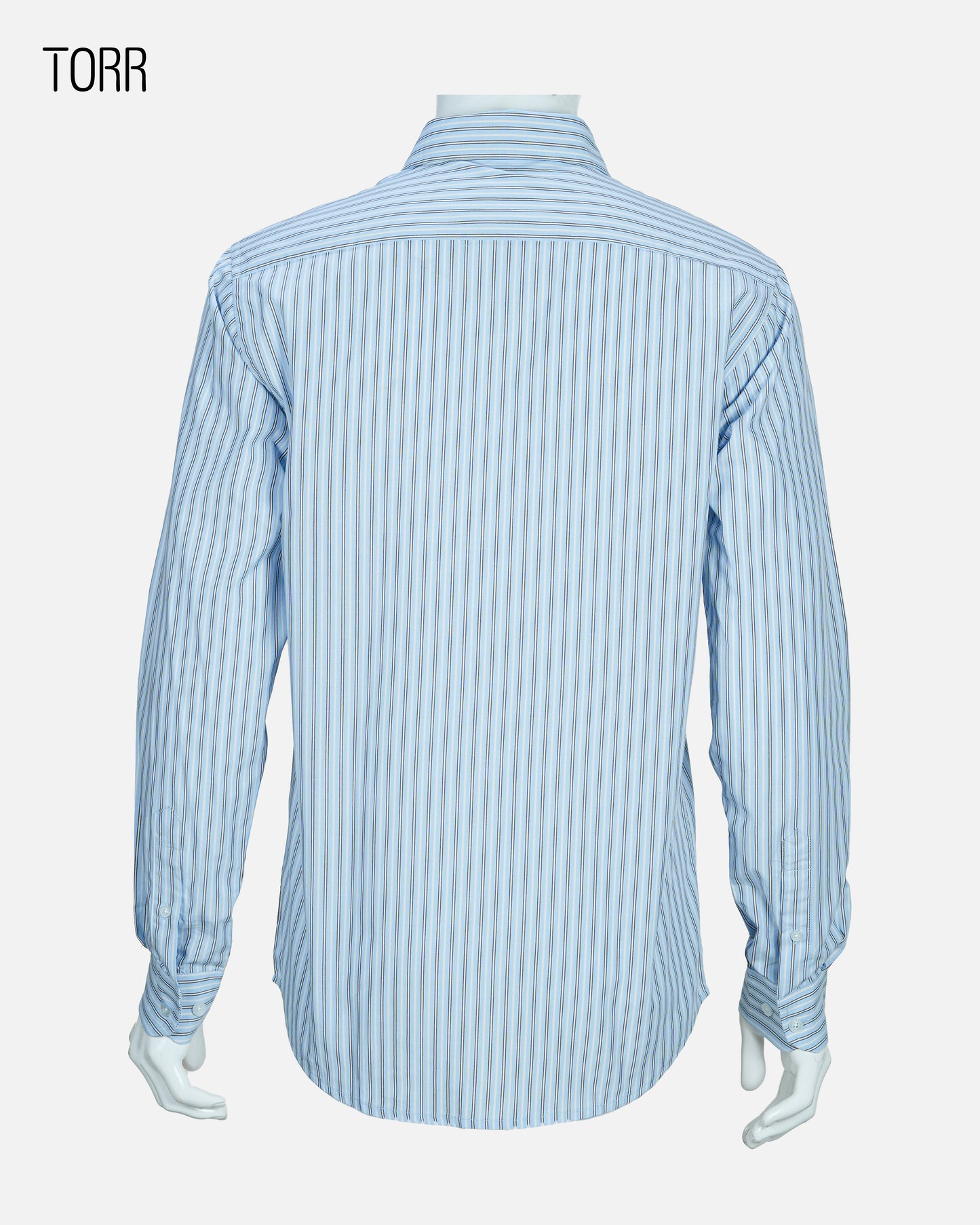 Men's Long Sleeve Shirt  | Lt. Blue Stripe