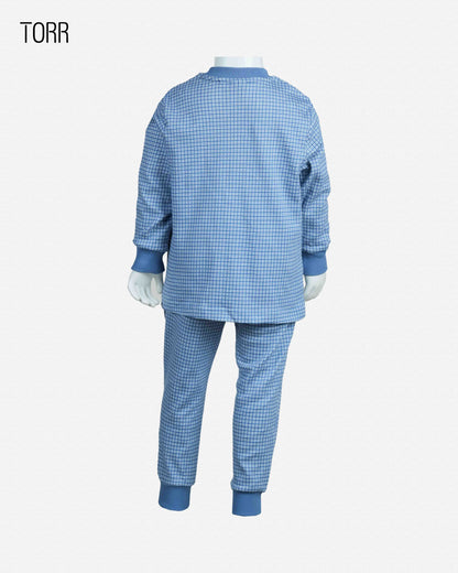 Boy's Top & Bottom Set | Blue Check