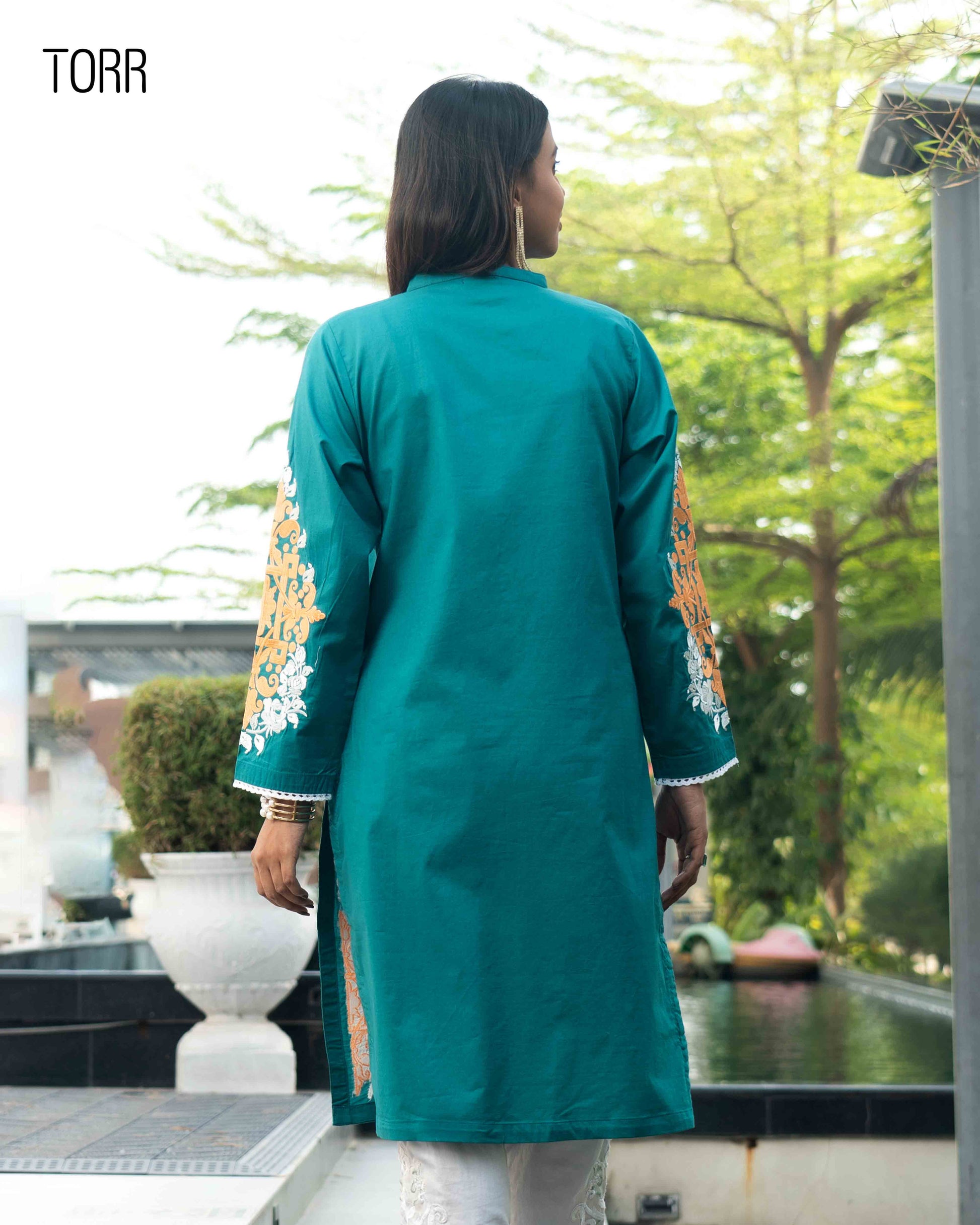 Ethnic Wear (01 Piece Kurti) | Teal Green