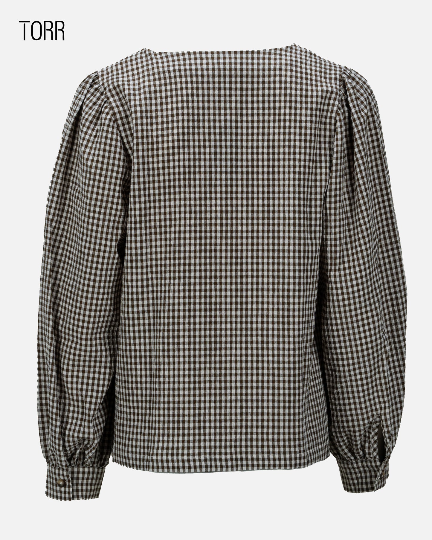 Women's Short Top | Brown Check