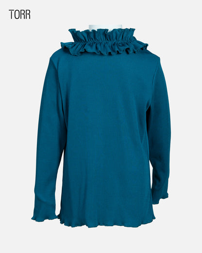Girl's Turtle Neck | Teal Green