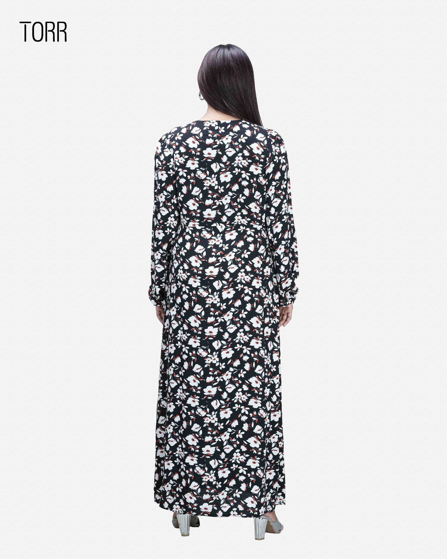 Womens Long Dres | Flower Aop