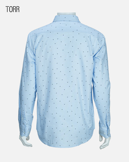 Men's Long Sleeve Shirt  | Blue Aop