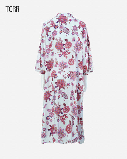 Women's Long Top | Flower Aop