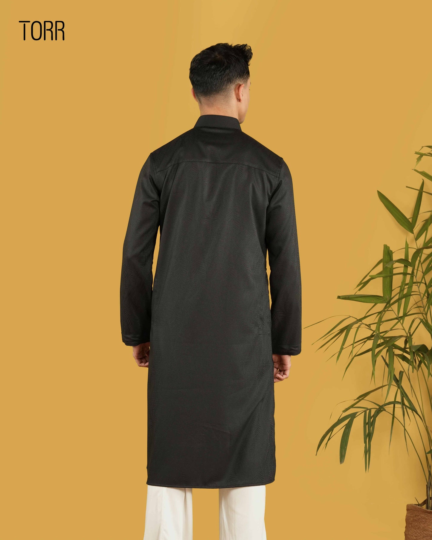 Men's Panjabi | Black Lurex