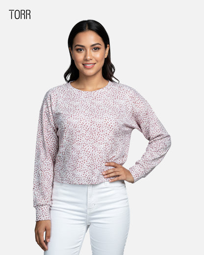 Womens Crop Sweatshirt | Animal Print