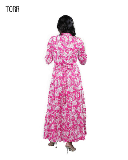 Women's Long Top | Flower Aop