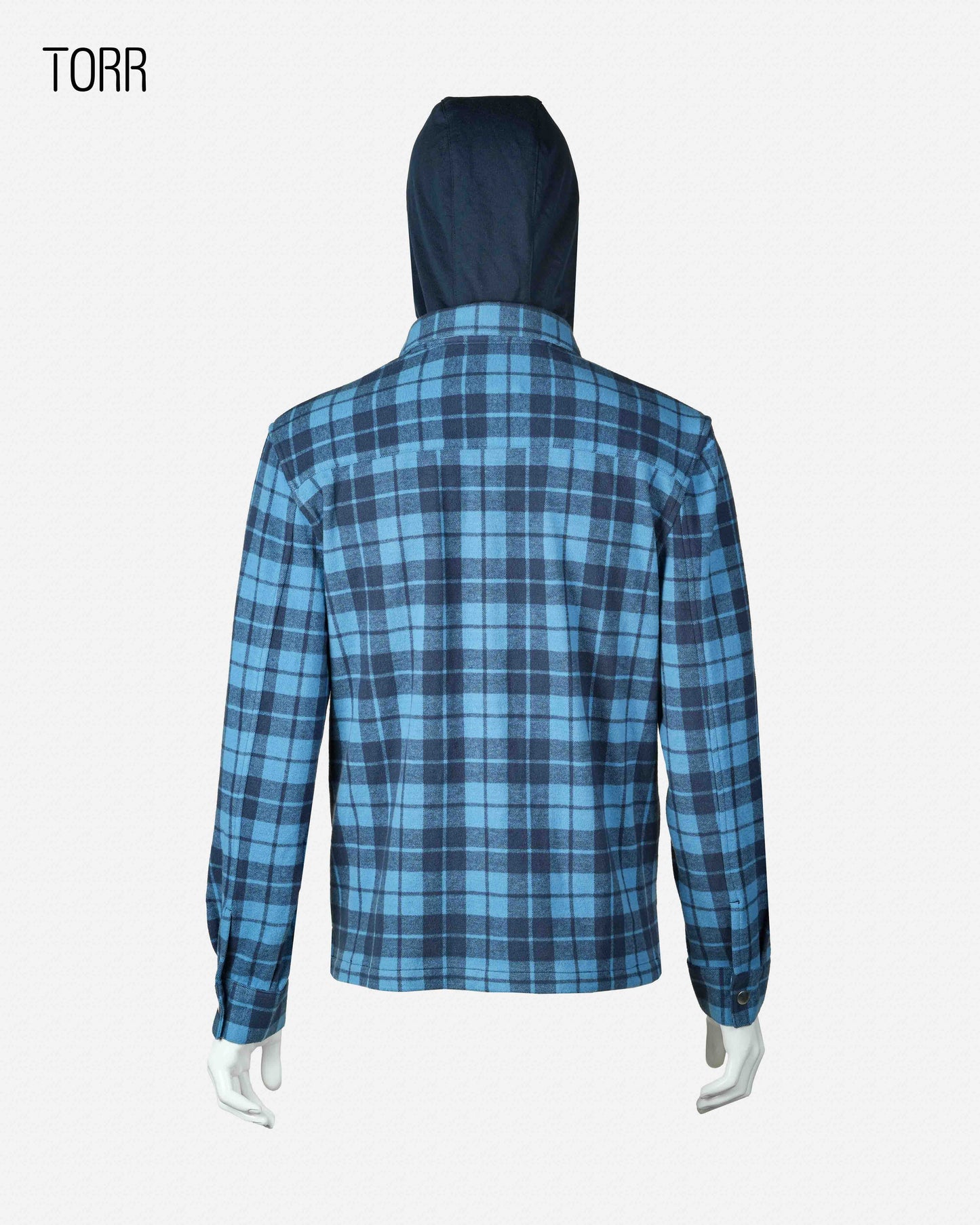 Men’s Hooded Shacket | Navy Check