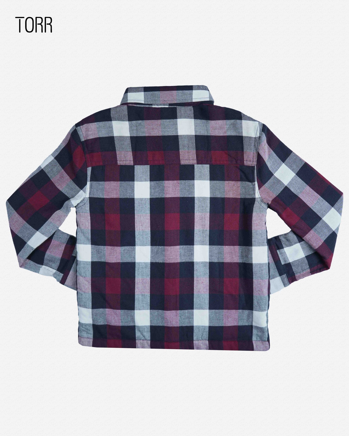 Boy's Shacket | Maroon Check
