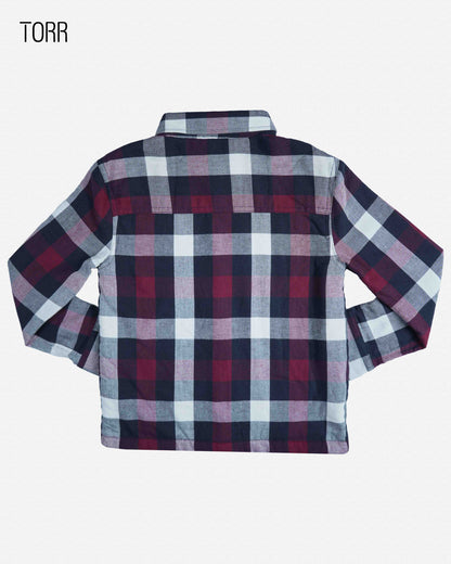 Boy's Shacket | Maroon Check