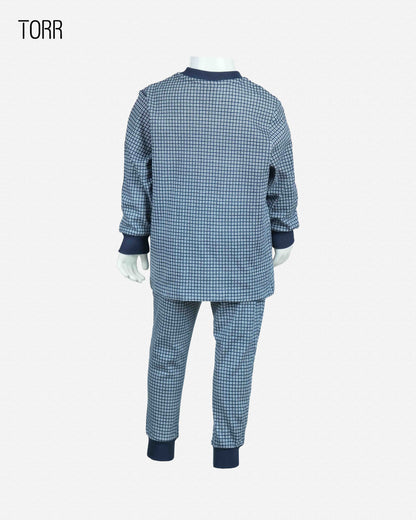 Boy's Top & Bottom Set | Off White Check