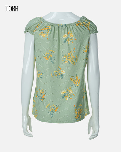 Women's Top | Olive AOP