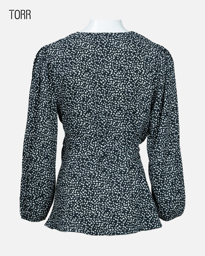 Women's Crop Top | Jet Black AOP