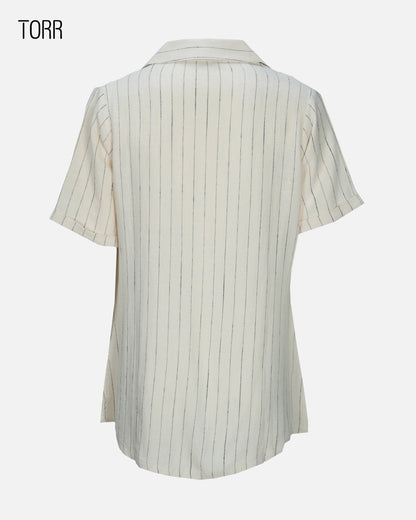 Women's Top | Cream Stripe
