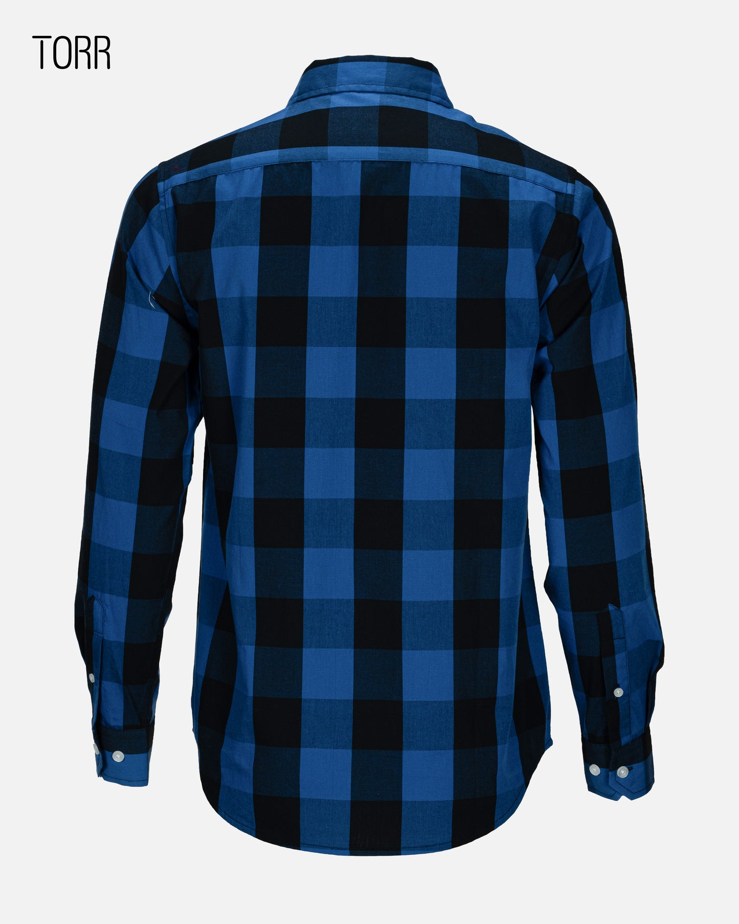 Men's Long Sleeve Casual Shirt | Blue & Black Check