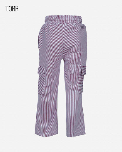 Girl's Trouser | Purple Stripe
