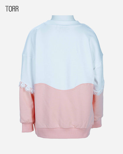Girl's Sweatshirt | Bt.White Org.Light