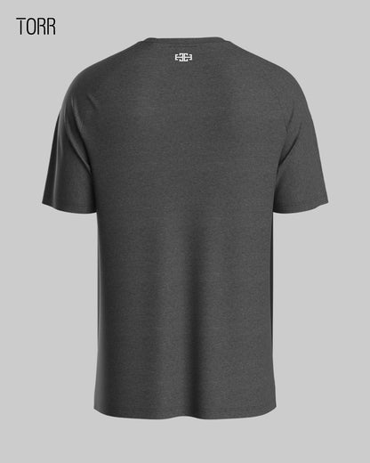 Men's Activewear T-shirt |  Grey Chine & Negro Mash