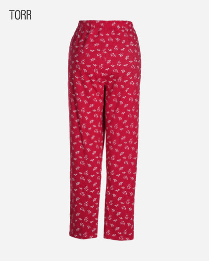 Womens Trouser | Red Aop