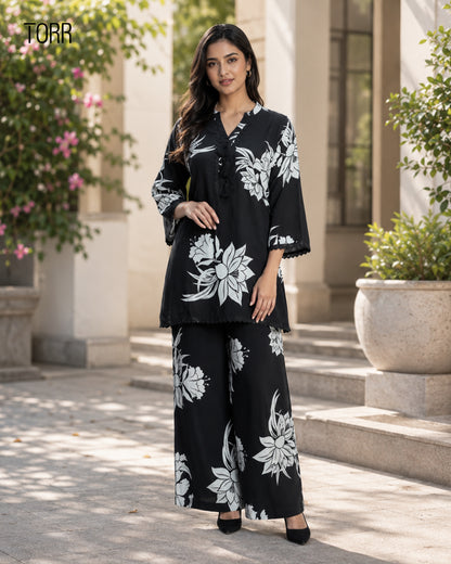 Women's Co-Ord Set | Black Aop
