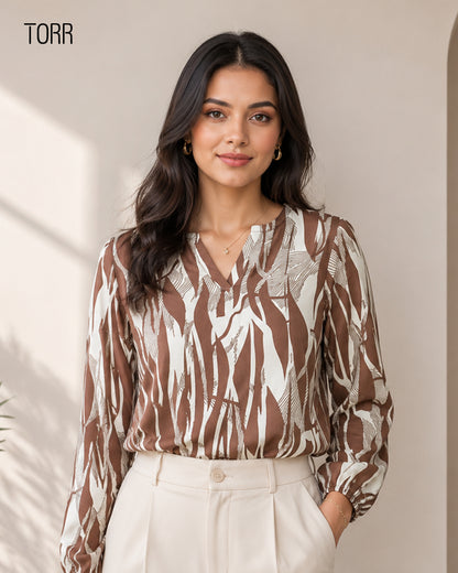 Women's Crop Top | Brown Aop