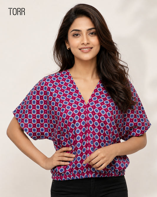 Women's Crop Top | Pink Aop