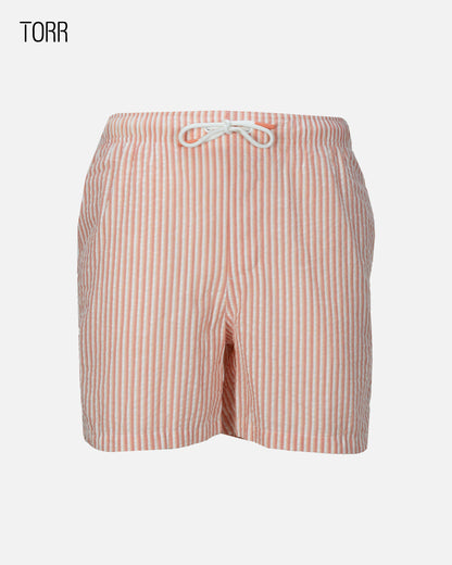 Mens Shorts |Coral Stripe