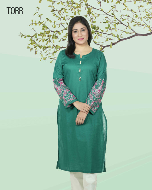 Ethnic Wear (01 Piece Kurti) | GREEN