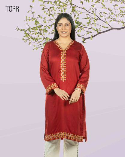 Ethnic Wear (01 Piece Kurti) | Tibetan Red