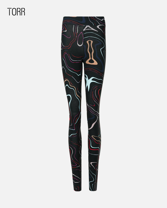 Women's Leggings | BLACK MULTI AOP