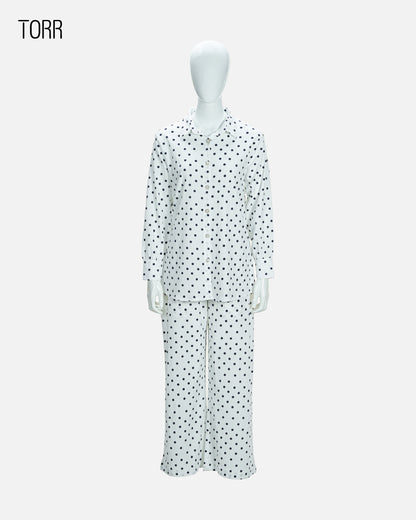 Women's Co-Ord Set | White Dot Aop