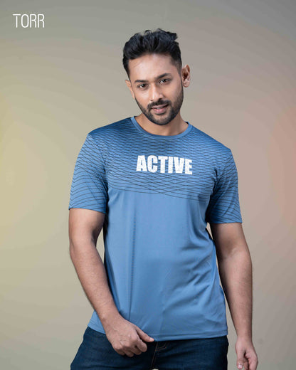 Men's Activewear T-shirt | Silver Blue