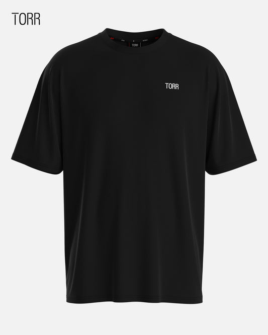 Drop Shoulder T-shirt | Jet Black