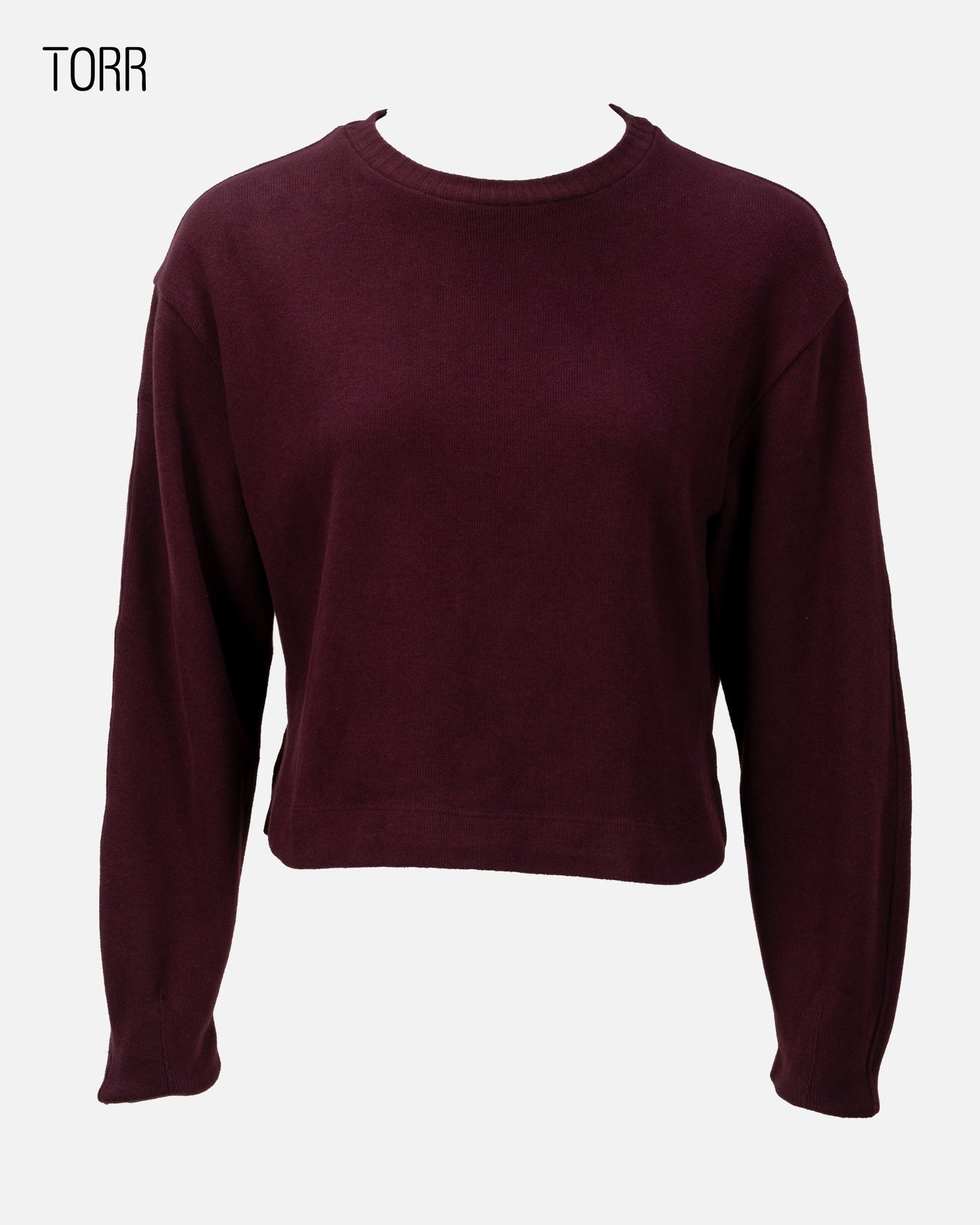 Womens Crop Sweatshirt | Wine