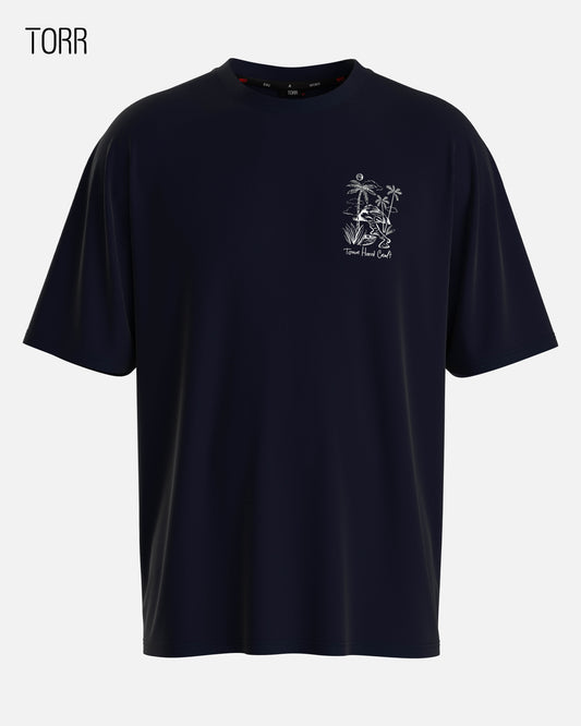Drop Shoulder T-shirt | Night Sky