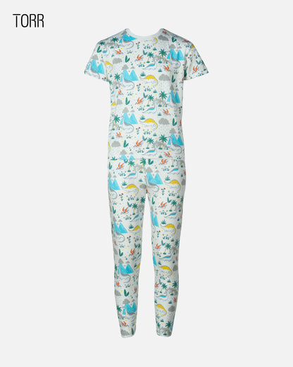 Boys Sleepwear Set| White Aop