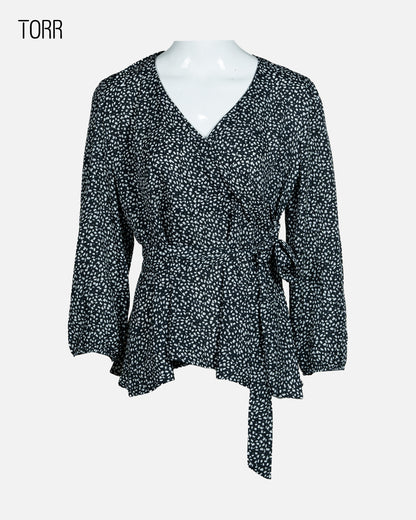 Women's Crop Top | Jet Black AOP