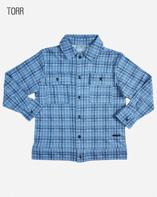 Boy's Jacket | Blue Check AOP