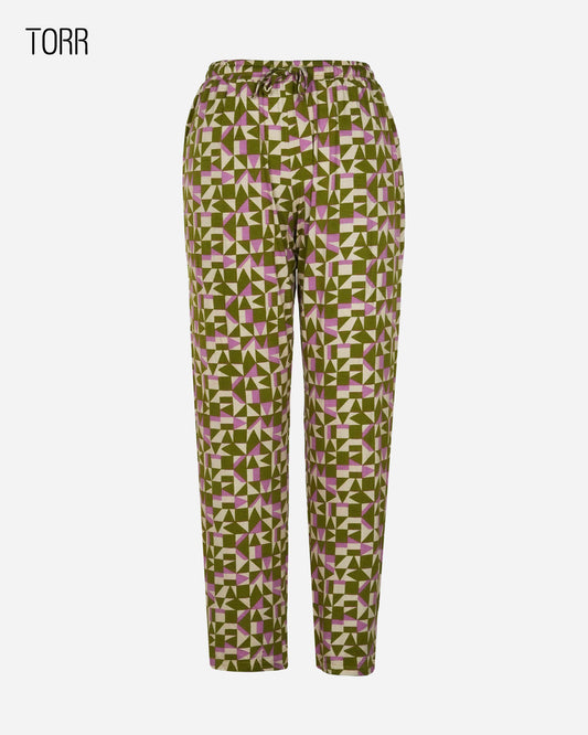 Womens Trouser | Olive Aop