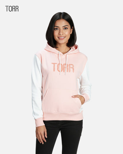 Women's Hoodie | Peach & White