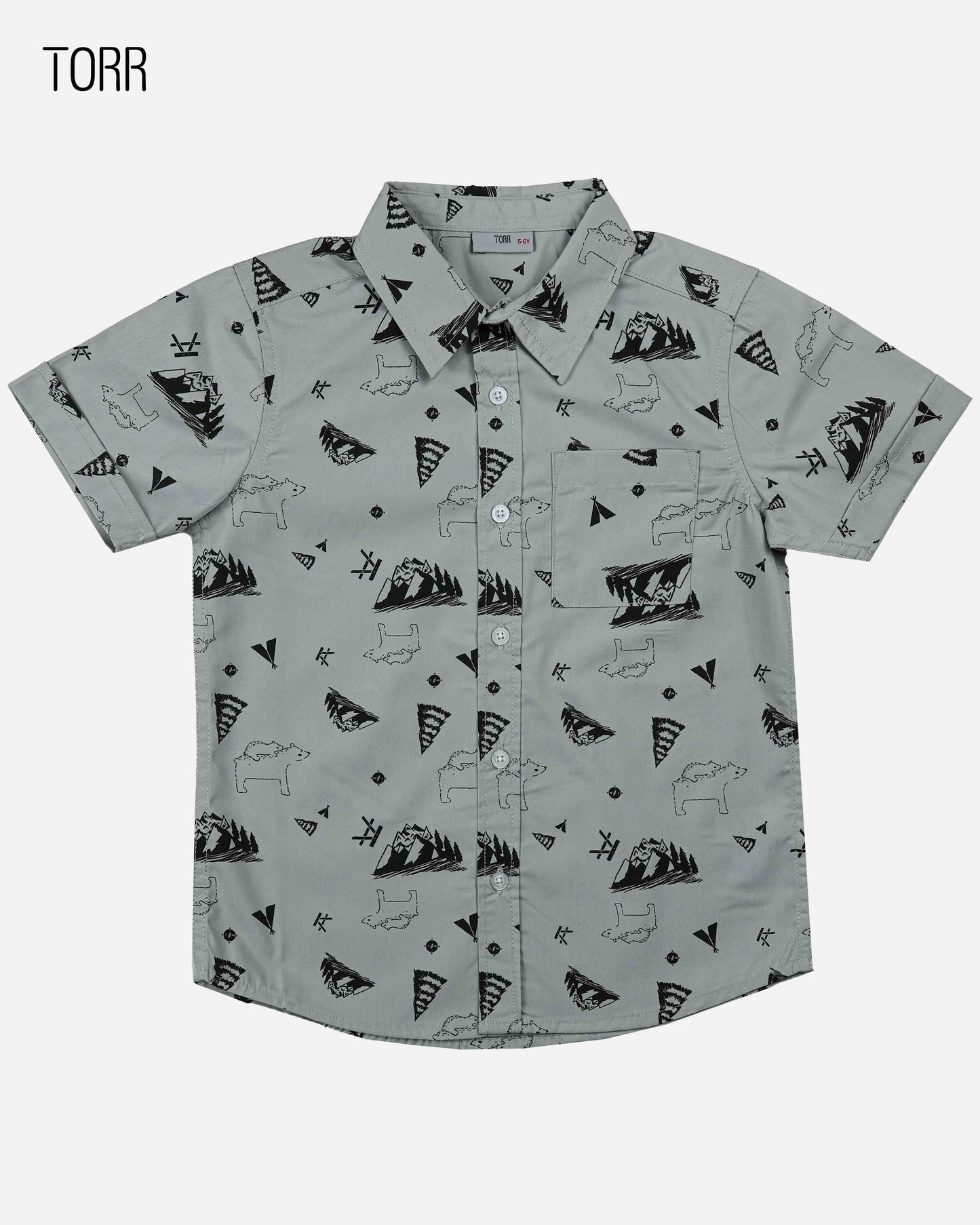 Boys Shirt  | Grey Aop