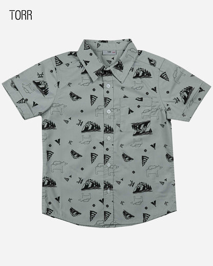 Boys Shirt  | Grey Aop