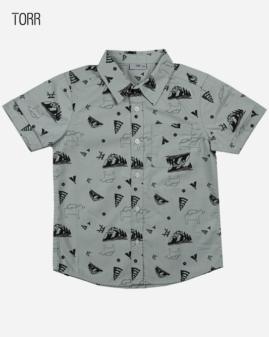 Boys Shirt  | Grey Aop