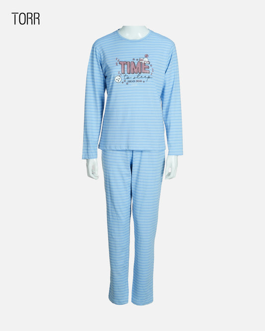 Women's Sleepwear| Blue AOP Stripe