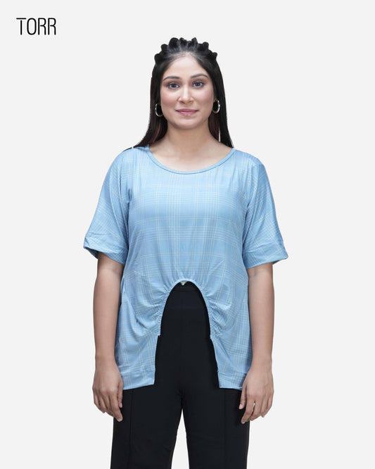 Womens Kimono T-Shirt  | Blue Aop