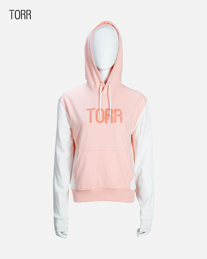 Women's Hoodie | Peach & White