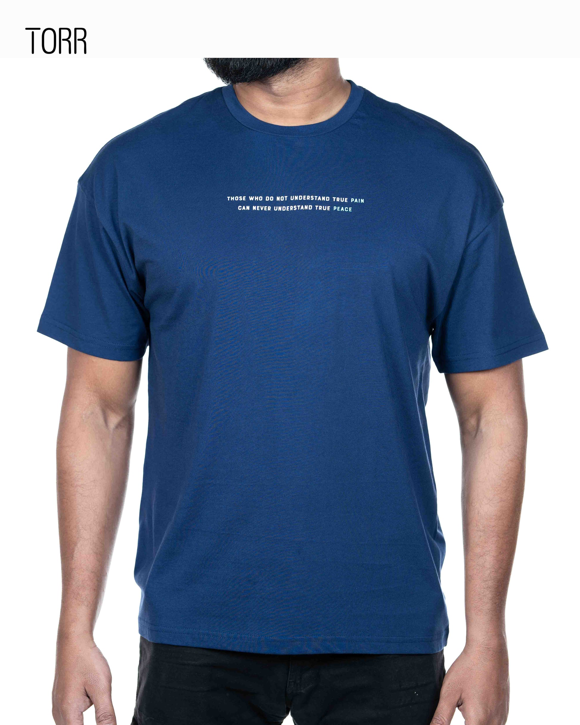 Drop Soulder T-shirt | M. Blue
